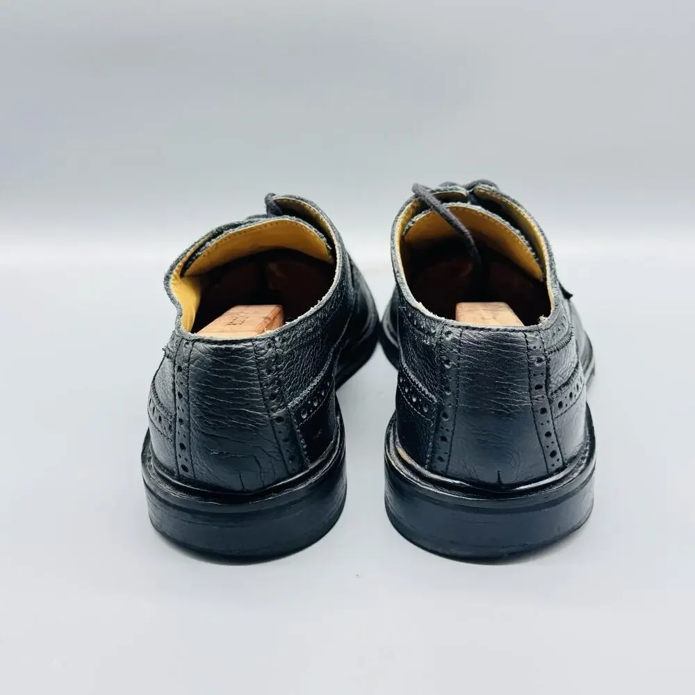 Cole Haan Shoes Mens 11.5 Black Leather Williams Longwing Brogue Wingtip Derby